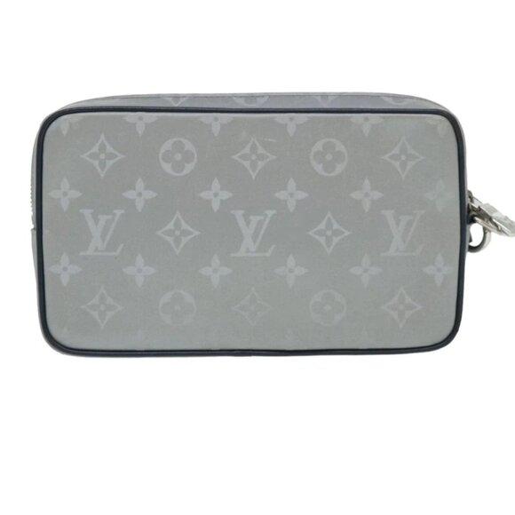 LOUIS VUITTON Monogram satellite Clutch Bag Silver M44171 LV Auth 32349A - Picture 2 of 16